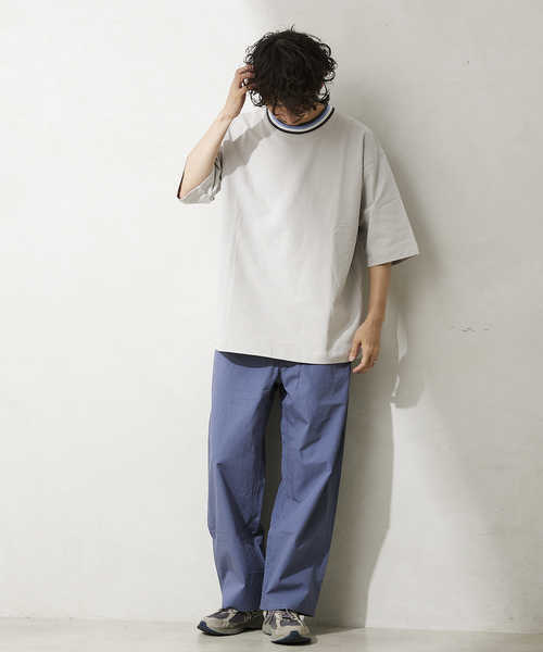 JOURNAL STANDARD relume（ジャーナルスタンダード　レリューム）の「インレイ 半袖リンガーTシャツ（Tシャツ/カットソー・メンズ・ホワイト/グレー/ネイビー・MEDIUM/LARGE）」の21枚目の写真