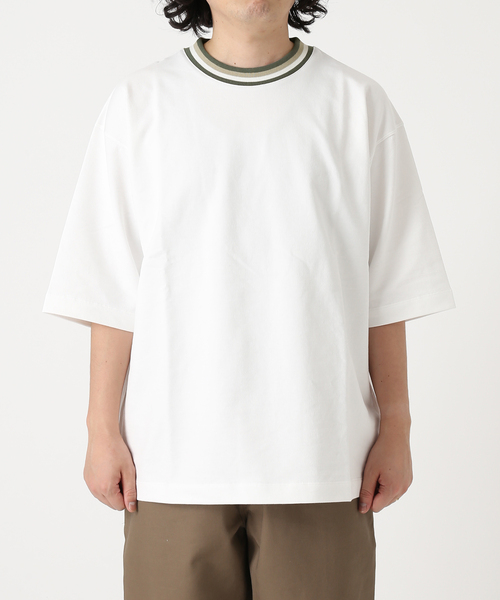 JOURNAL STANDARD relume（ジャーナルスタンダード　レリューム）の「インレイ 半袖リンガーTシャツ（Tシャツ/カットソー・メンズ・ホワイト/グレー/ネイビー・MEDIUM/LARGE）」の22枚目の写真