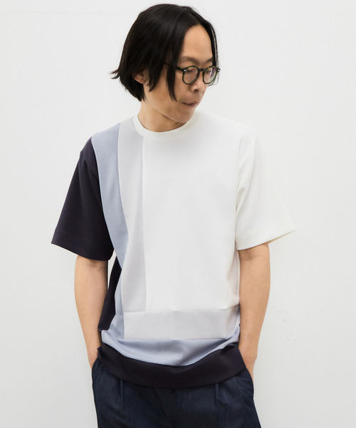 ブロッキングスムース切り替えTシャツ