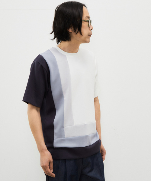 ブロッキングスムース切り替えTシャツ