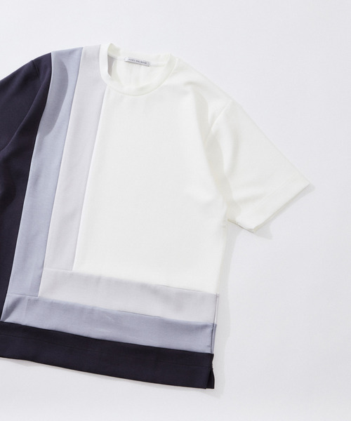 ブロッキングスムース切り替えTシャツ