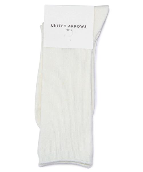 UNITED ARROWS(ユナイテッドアローズ)の「UAW リネン混 ハイクルーソックス◆(ソックス/靴下・レディース・オフホワイト/イエロー/ネイビー・フリー)」の6枚目の写真