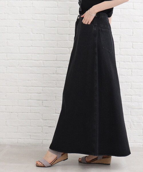 SHOO・LA・RUE（シューラルー）の「◆デニムフレアスカート（スカート・レディース・ブラック/ブルー/ダークネイビー・02/03/04）」の5枚目の写真