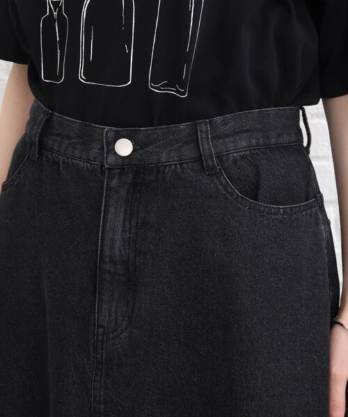 SHOO・LA・RUE（シューラルー）の「◆デニムフレアスカート（スカート・レディース・ブラック/ブルー/ダークネイビー・02/03/04）」の7枚目の写真