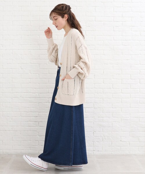 SHOO・LA・RUE（シューラルー）の「◆デニムフレアスカート（スカート・レディース・ブラック/ブルー/ダークネイビー・02/03/04）」の17枚目の写真