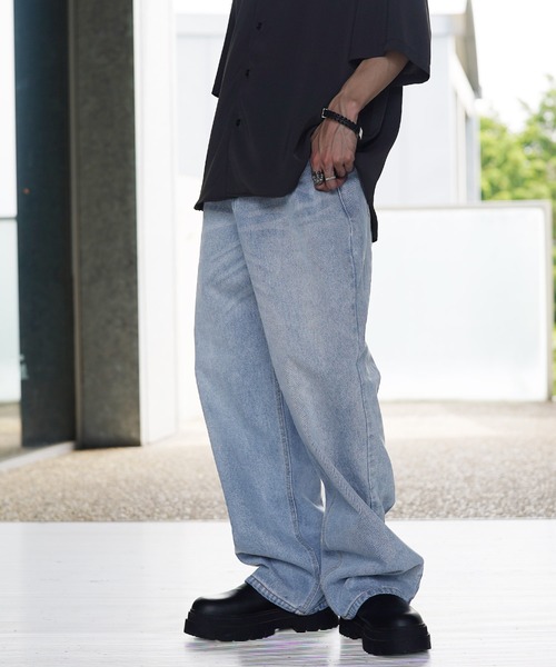 G.O.C（ジーオーシー）の「ハイライズ ヴィンテージ ワイド デニムパンツ（デニムパンツ・メンズ・ブラック/ブルー/ブラック系その他/ブルー系その他・SMALL/MEDIUM/LARGE）」の17枚目の写真