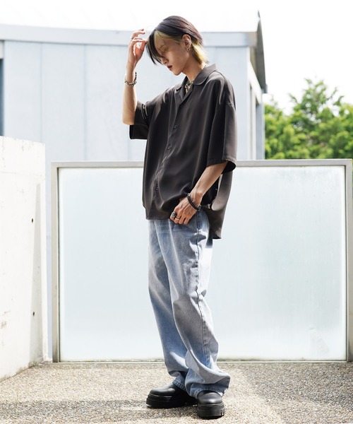 G.O.C（ジーオーシー）の「ハイライズ ヴィンテージ ワイド デニムパンツ（デニムパンツ・メンズ・ブラック/ブルー/ブラック系その他/ブルー系その他・SMALL/MEDIUM/LARGE）」の18枚目の写真