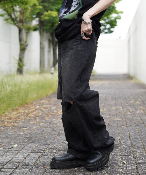 G.O.C（ジーオーシー）の「ハイライズ ヴィンテージ ワイド デニムパンツ（デニムパンツ・メンズ・ブラック/ブルー/ブラック系その他/ブルー系その他・SMALL/MEDIUM/LARGE）」の11枚目の写真