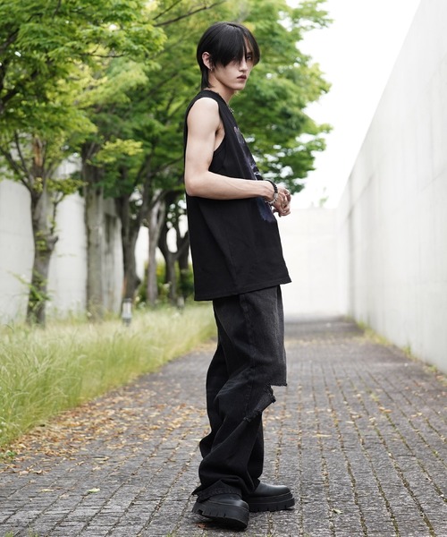 G.O.C（ジーオーシー）の「ハイライズ ヴィンテージ ワイド デニムパンツ（デニムパンツ・メンズ・ブラック/ブルー/ブラック系その他/ブルー系その他・SMALL/MEDIUM/LARGE）」の13枚目の写真