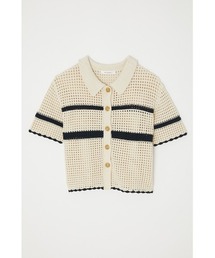 MOUSSY | STRIPED CROCHET シャツ(ニット/セーター)