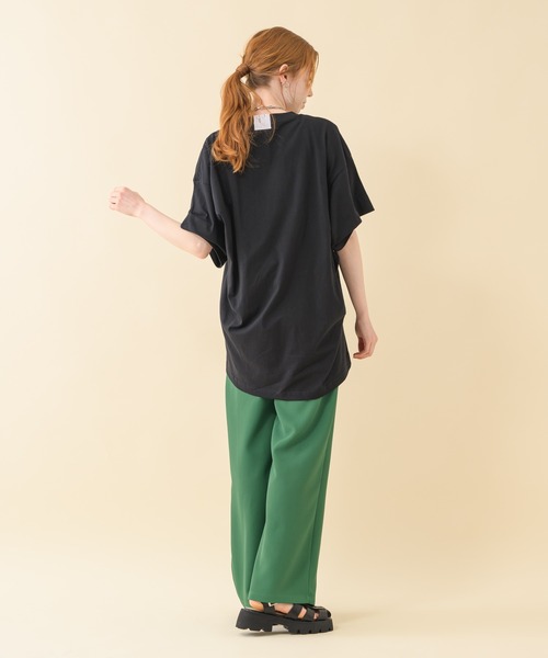 Paradise Picnic（パラダイスピクニック）の「1% 変形タックTシャツ（Tシャツ/カットソー・レディース・ブラック/グリーン/アイボリー・FREE）」の22枚目の写真