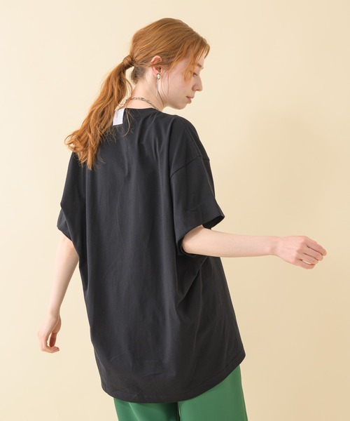 Paradise Picnic（パラダイスピクニック）の「1% 変形タックTシャツ（Tシャツ/カットソー・レディース・ブラック/グリーン/アイボリー・FREE）」の19枚目の写真