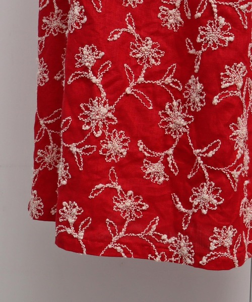 chambre de charme（シャンブルドゥシャーム）の「●cdc デージー刺繍 タックスカート（スカート・レディース・ホワイト/レッド・FREE）」の17枚目の写真