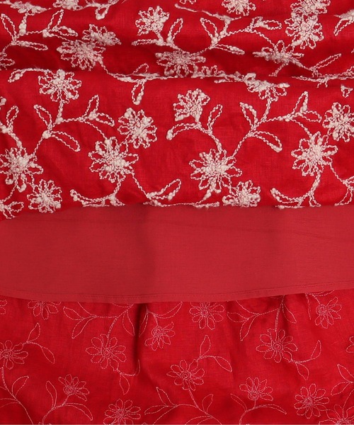 chambre de charme（シャンブルドゥシャーム）の「●cdc デージー刺繍 タックスカート（スカート・レディース・ホワイト/レッド・FREE）」の18枚目の写真