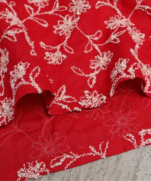 chambre de charme（シャンブルドゥシャーム）の「●cdc デージー刺繍 タックスカート（スカート・レディース・ホワイト/レッド・FREE）」の20枚目の写真