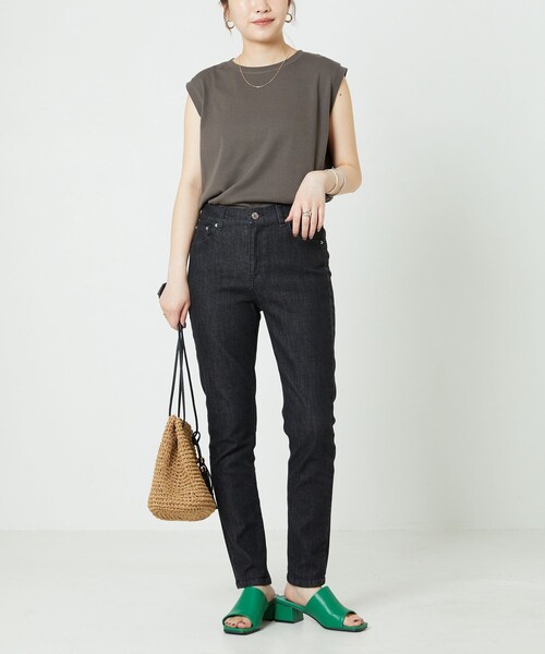 FREAK'S STORE（フリークスストア）の「▽【WEB限定】MINT ノースリーブTシャツ（抗菌防臭・接触冷感）（Tシャツ/カットソー・レディース・オフホワイト/ブラック/ブラウン/ピンク/イエロー/グリーン・SMALL/MEDIUM/LARGE）」の11枚目の写真