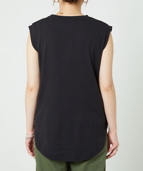 FREAK'S STORE（フリークスストア）の「▽【WEB限定】MINT ノースリーブTシャツ（抗菌防臭・接触冷感）（Tシャツ/カットソー・レディース・オフホワイト/ブラック/ブラウン/ピンク/イエロー/グリーン・SMALL/MEDIUM/LARGE）」の18枚目の写真