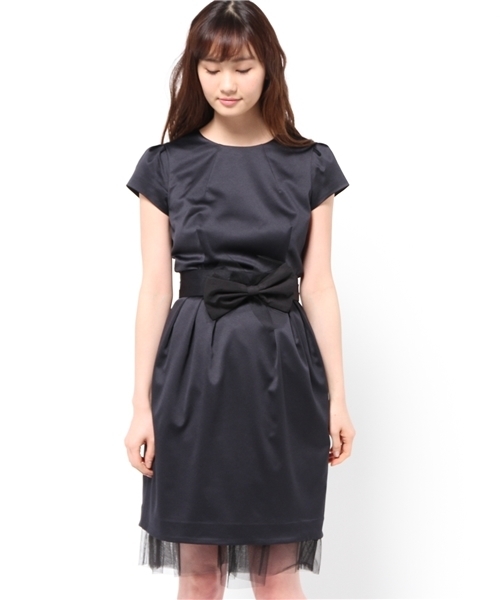 La TOTALITE（ラトータリテ）の「トロイメレイコラボ リボンベルトツキワンピース（ワンピース・レディース・ネイビー/ピンク系その他・FREE）」の3枚目の写真