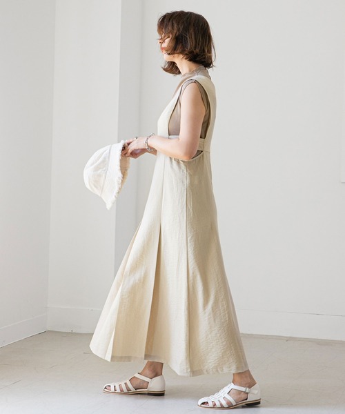 rectangle（レクタングル）の「Vネックカッティングジャンパースカート（ジャンパースカート・レディース・ブラック/ベージュ/モカ・FREE）」の17枚目の写真