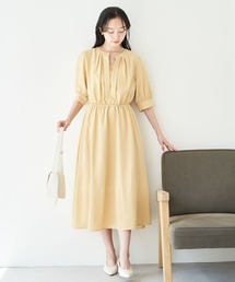 VIS | 【EASY CARE】フロントタック5分袖ワンピース(ワンピース)