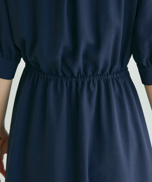 VIS（ビス）の「【EASY CARE】フロントタック5分袖ワンピース（ワンピース・レディース・ネイビー/ラベンダー/イエロー・M/S）」の21枚目の写真