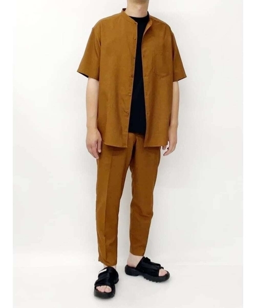 a.v.v（アーヴェヴェ）の「【S-XXL】リライトバンドカラーシャツ（セットアップ対応）（シャツ/ブラウス・メンズ・グリーン/モカ/ブラック・48/46/44/50/52）」の18枚目の写真