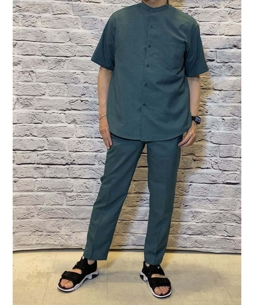 a.v.v（アーヴェヴェ）の「【S-XXL】リライトバンドカラーシャツ（セットアップ対応）（シャツ/ブラウス・メンズ・グリーン/モカ/ブラック・48/46/44/50/52）」の15枚目の写真