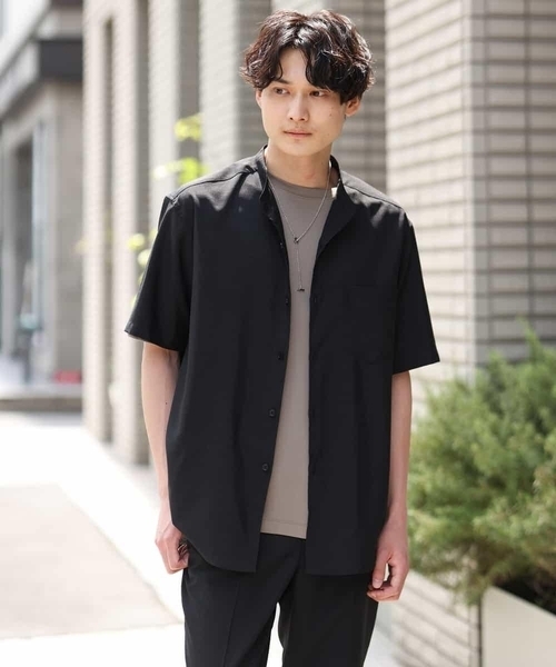 a.v.v（アーヴェヴェ）の「【S-XXL】リライトバンドカラーシャツ（セットアップ対応）（シャツ/ブラウス・メンズ・グリーン/モカ/ブラック・48/46/44/50/52）」の11枚目の写真