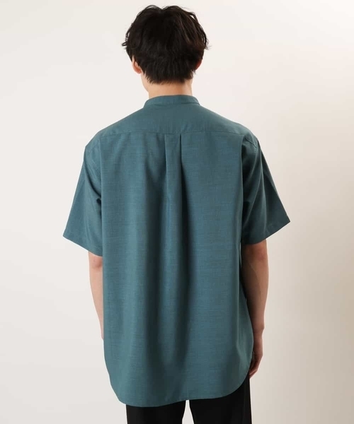 a.v.v（アーヴェヴェ）の「【S-XXL】リライトバンドカラーシャツ（セットアップ対応）（シャツ/ブラウス・メンズ・グリーン/モカ/ブラック・48/46/44/50/52）」の4枚目の写真
