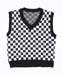 【INTERPLAY】ルーズチェッカーニットベスト