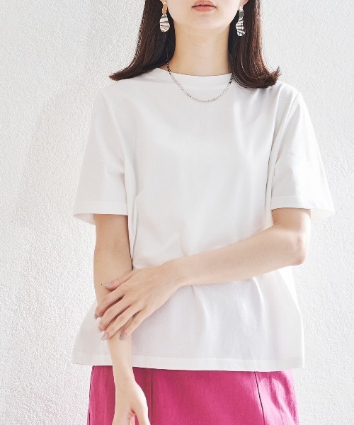 acro（アクロ）の「2WAYカットアウトレイヤードトップス/AC1443（Tシャツ/カットソー・レディース・ブラック/ホワイト・ﾌﾘ-）」の5枚目の写真