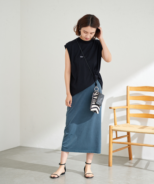 FRAMeWORK(フレームワーク)の「【JANE SMITH/ジェーンスミス】別注ORGANIC FORMS ノースリーブTシャツ(Tシャツ/カットソー・レディース・ホワイト/ブラック・FREE)」の4枚目の写真