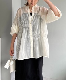 CAPRICIEUX LE'MAGE | アシメシャーリングシャツ(シャツ/ブラウス)