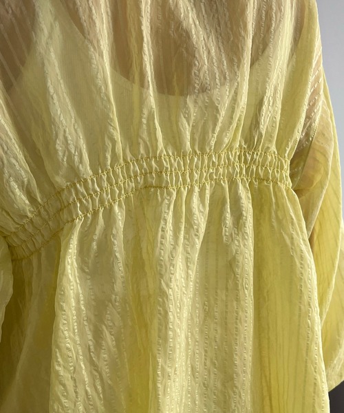 CAPRICIEUX LE'MAGE（カプリシューレマージュ）の「アシメシャーリングシャツ（シャツ/ブラウス・レディース・ホワイト/チャコールグレー/イエロー・FREE）」の22枚目の写真