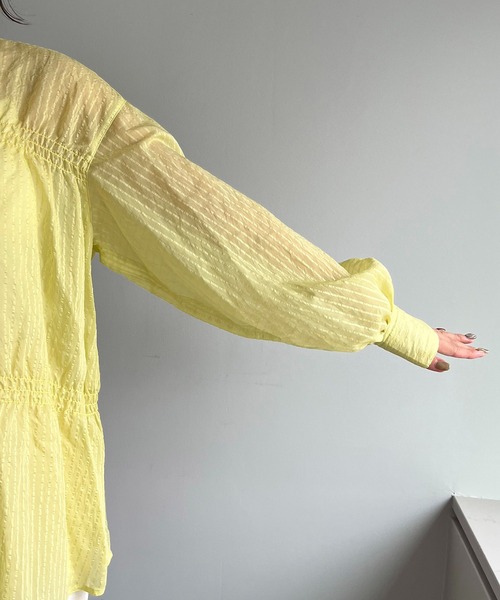 CAPRICIEUX LE'MAGE（カプリシューレマージュ）の「アシメシャーリングシャツ（シャツ/ブラウス・レディース・ホワイト/チャコールグレー/イエロー・FREE）」の13枚目の写真