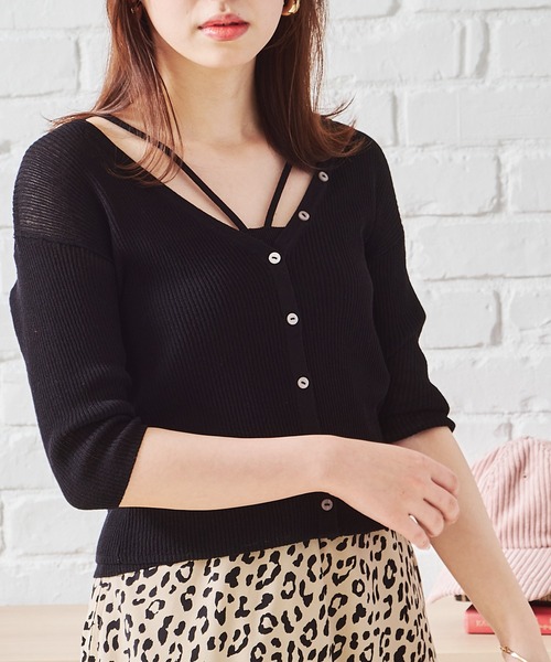 ショートリブカーデアンサンブル/AC1440(カーディガン/ボレロ)|acro(アクロ)