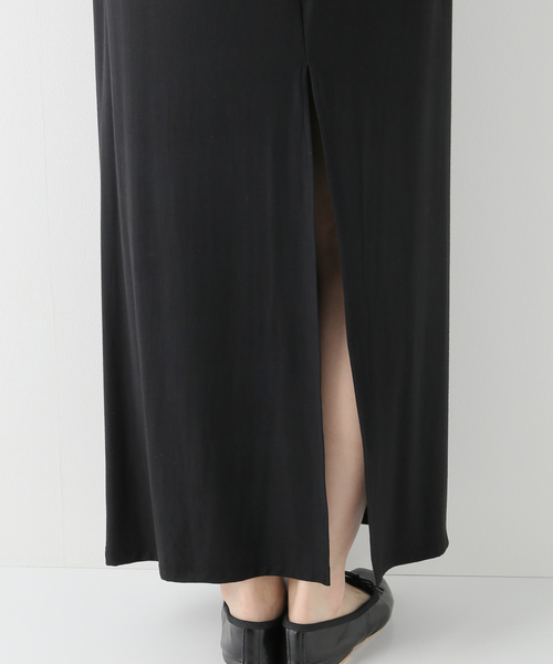 Charles Chaton(シャルルシャトン)の「【determ;/デターム】WAIST BAND MAXI SKIRT(スカート・レディース・ブラック/ホワイト・SMALL/MEDIUM)」の4枚目の写真