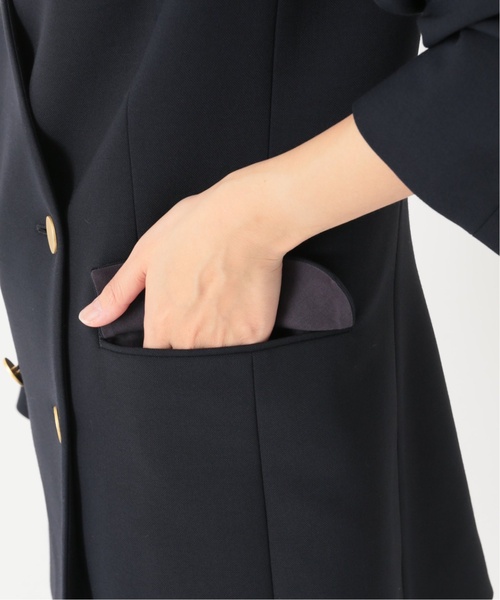 journal standard L'essage(ジャーナルスタンダードレサージュ)の「《追加》ヴィスポリノーカラーキンボタンジャケット(ノーカラージャケット・レディース・ネイビー・FREE)」の19枚目の写真