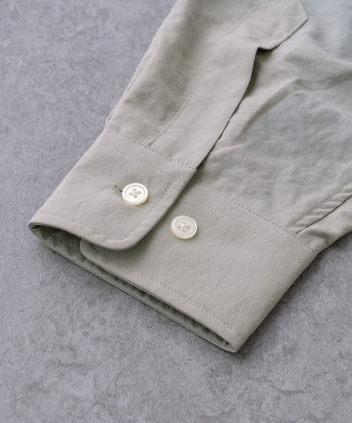 Bristol ラグランスリーブシャツ リラックスラグランスリーブシャツ＜ベージュストライプ＞(XS ベージュ