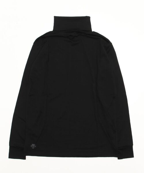 DESCENTE PAUSE（デサントポーズ）の「【デサントポーズ】メリノウールタートル / MERINO WOOL TURTLE　日本製（Tシャツ/カットソー・レディース・ブラック/ネイビー・MEDIUM）」の3枚目の写真