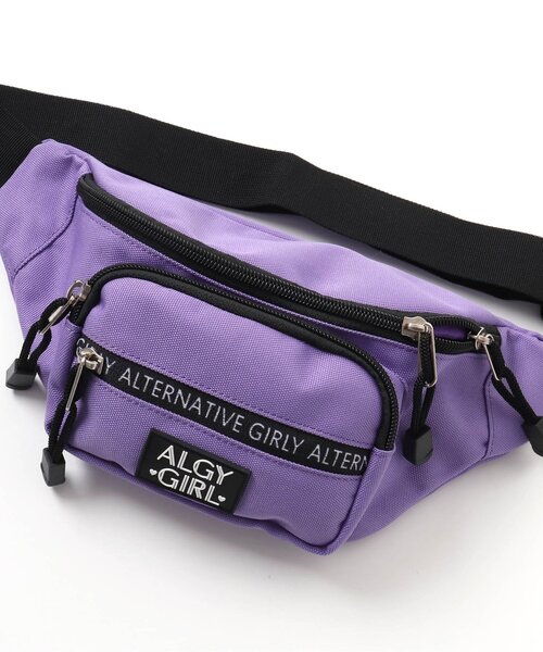 algy(アルジー)の「キャンバスボディバック(ボディバッグ/ウエストポーチ・キッズ・ブラック/ミント/ラベンダー・FREE)」の10枚目の写真