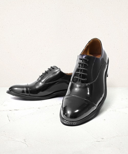 GUIONNET STRAIGHT TIP OXFORD ENAMEL ギオネ ストレートチップ オックスフォード エナメル 内羽根 ドレスシューズ（ドレスシューズ）｜GUIONNET（ギオネ）
