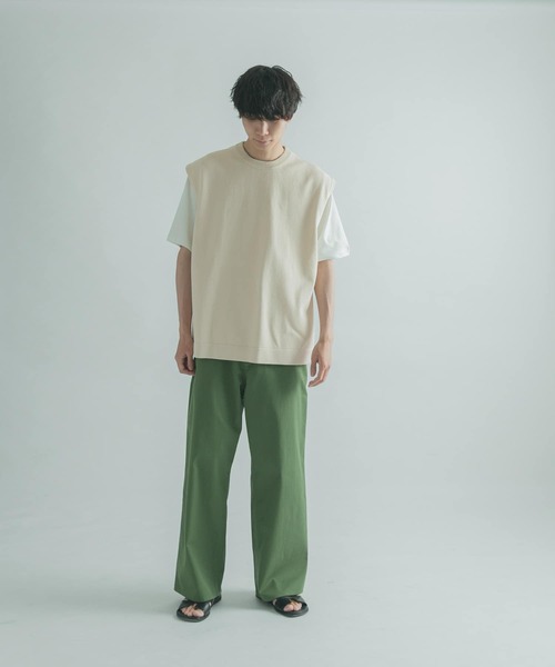 FORK&SPOON（フォークアンドスプーン）の「FORK&SPOON　コットンニットベスト（ベスト・メンズ・アイボリー/ダークブラウン・4/5）」の11枚目の写真