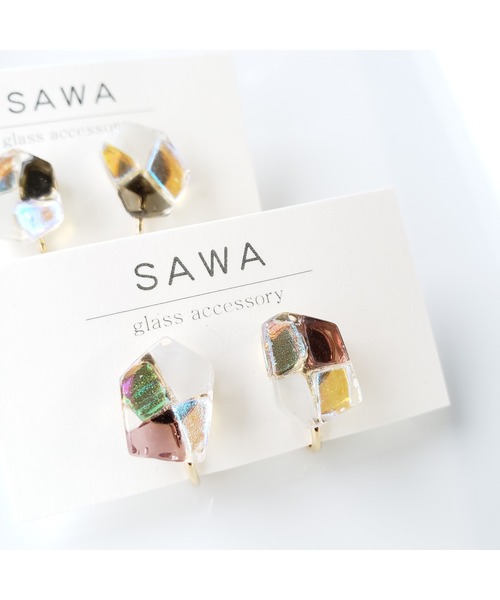 tone(トーン)の「【sawa】多角形イヤリング(Sサイズ)(MA)(イヤリング・レディース・パープル/グレー/グリーン系その他・FREE)」の7枚目の写真