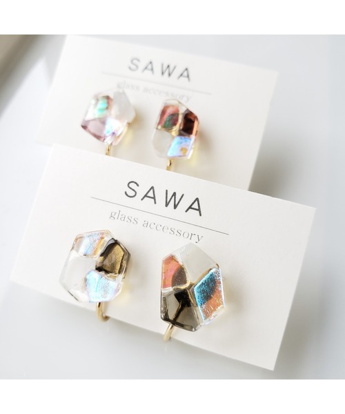 tone(トーン)の「【sawa】多角形イヤリング(Sサイズ)(MA)(イヤリング・レディース・パープル/グレー/グリーン系その他・FREE)」の13枚目の写真