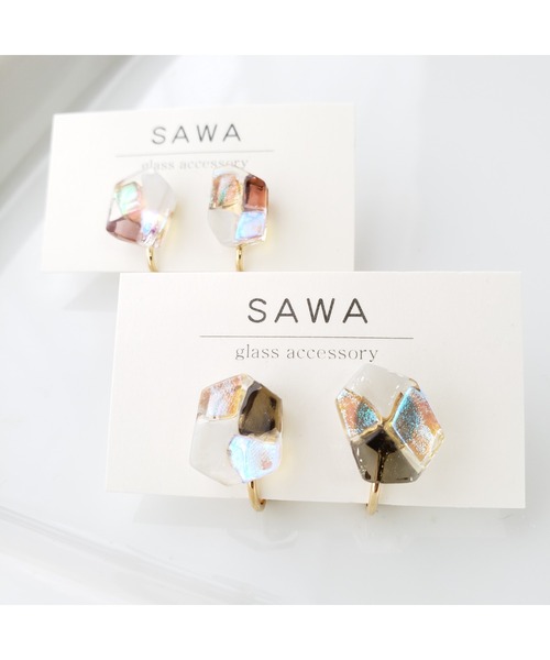 tone(トーン)の「【sawa】多角形イヤリング(Sサイズ)(MA)(イヤリング・レディース・パープル/グレー/グリーン系その他・FREE)」の10枚目の写真
