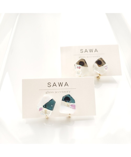 tone(トーン)の「【sawa】多角形イヤリング(Sサイズ)(MA)(イヤリング・レディース・パープル/グレー/グリーン系その他・FREE)」の14枚目の写真