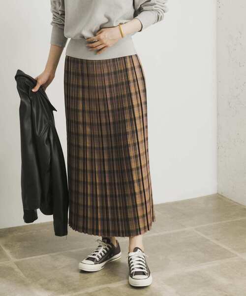 URBAN RESEARCH（アーバンリサーチ）の「ランダムプリーツチェックスカート（スカート・レディース・グリーン系その他/ピンク系その他/ブルー系その他・FREE）」の5枚目の写真