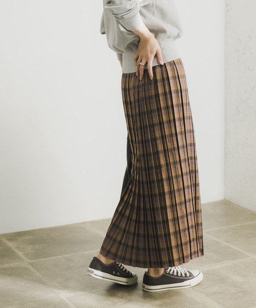 URBAN RESEARCH（アーバンリサーチ）の「ランダムプリーツチェックスカート（スカート・レディース・グリーン系その他/ピンク系その他/ブルー系その他・FREE）」の7枚目の写真