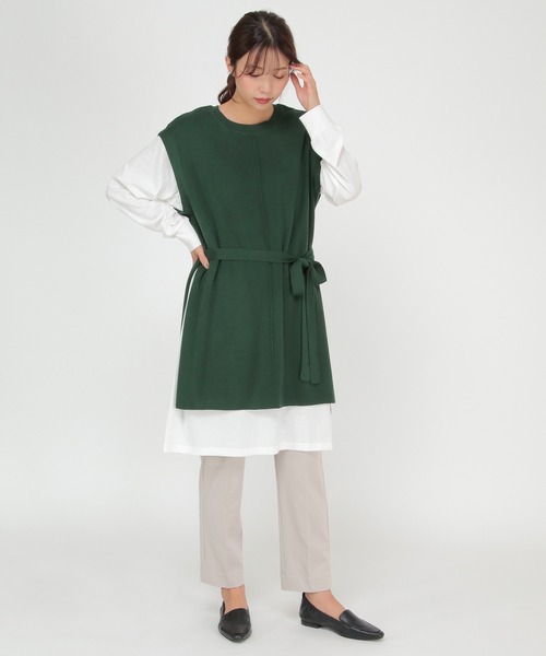 ikka（イッカ）の「ニットベストアンサンブルワンピース（ワンピース・レディース・ブラック/オリーブ/モカ・S/M/L）」の10枚目の写真